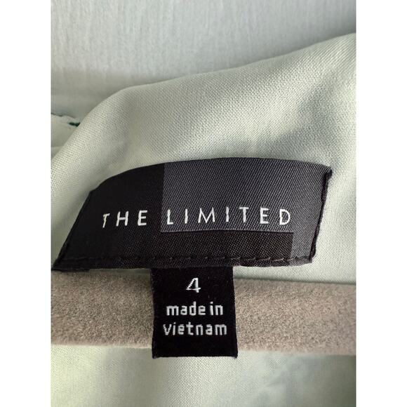 The Limited Green and White Paisley Shift Short Sleeve Dress size 4 Career - Picture 6 of 8